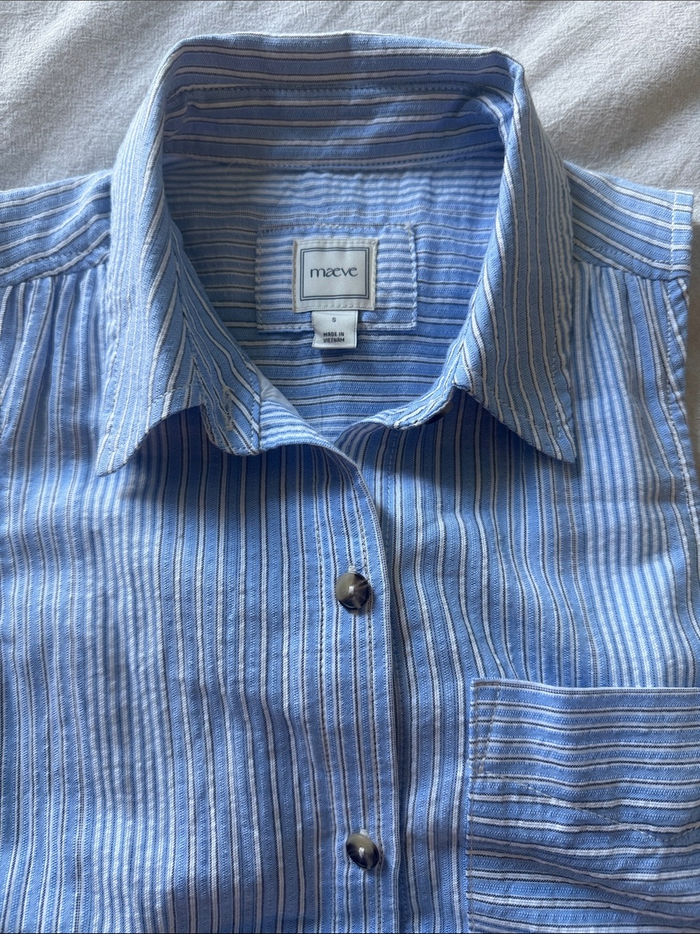 NWT! Maeve Mona cotton maxi shirt dress - Picture 7 of 9